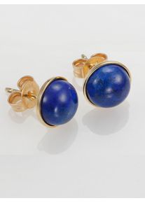 Lady Damen Paar Ohrstecker, Lapis ct, Metall, gold, Metall, Ohrringe