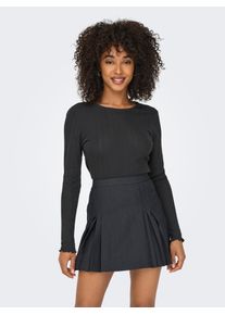 Only Damen Langarmshirt "ONLCARLOTTA L/S TOP NOOS JRS", grau, modisch, Gr. XS, unifarben, Jersey, Obermaterial: 100% Baumwolle, Shirts