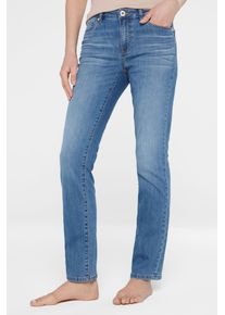 Damen Regular-fit-Jeans, blau, casual, Gr. 29, SENSES.THE LABEL, Abriebeffekte, Material: 78% Baumwolle, 21% Polyester, 1% Elasthan, Jeans, mit