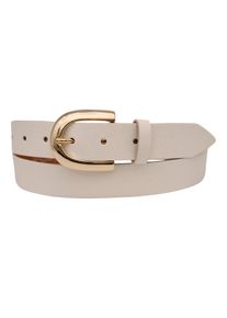 AnnaMatoni Damen Ledergürtel, weiß, modisch, Gr. 100, unifarben, Rindsleder, Gürtel