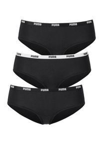 Puma Damen Hipster, Gr. L, schwarz, Obermaterial: 95% Baumwolle, 5% Elasthan, unifarben, bedruckt, Unterhosen, mit Logobund
