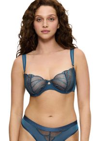 Triumph Damen Bügel-BH "Palina Sea Full of Stars WH", Gr. 75, blau, Microtouch, Spitze, Obermaterial: 51% Polyamid, 37% Polyester, 12% Elasthan,