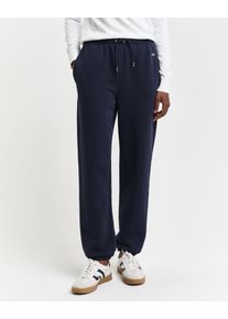 Gant Damen Sweathose "REG SHIELD SWEATPANTS", blau, casual, Gr. XXL, Sweatware, Obermaterial: 87% Baumwolle, 13% Polyester, Hosen, Elastischer Bund