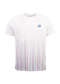 Lotto Herren Funktionsshirt, weiß, sportlich, Gr. L, bedruckt, 100% Polyester, Shirts, - in Polyester Piqué Qualität