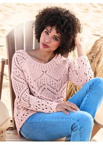 Heine Damen Strickpullover "Pullover", beige, Gr. 42, unifarben, 82% Polyacryl, 18% Wolle, Pullover