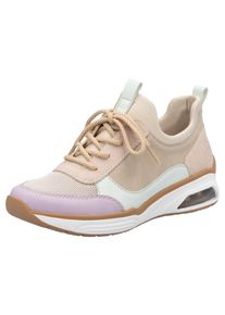 Rieker Damen Slip-On Sneaker, Gr. 39, beige, Lederimitat, Textil, sportlich, Schuhe, Halbschuh, Freizeitschuh, Schlupfschuh mi elastischem Einstieg