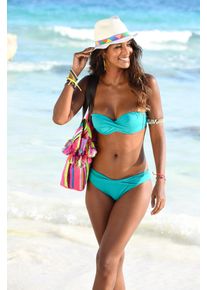 s.Oliver Damen Bandeau-Bikini-Top "Spain", blau, Gr. 34, unifarben, Microfaser, Microfaser, Bikini-Oberteile, in unifarben mit Wickeloptik