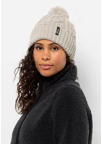 Jack Wolfskin Damen Bommelmütze "POMPOM BEANIE", beige, Obermaterial: 50% Acrylic, 50% Wool; Futter: 100% Polyester, Mützen