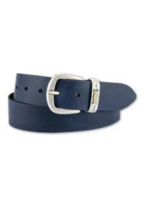 Bernd Götz BERND GÖTZ Damen Ledergürtel, blau, casual,modisch, Gr. 120, unifarben, Leder, Gürtel, mit metallisch gelabeltem Western Branding
