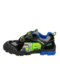 Lico Kinder Klettschuh "Freizeitschuh Truck V Blinky", Gr. 23, schwarz, Synthetik, Schuhe