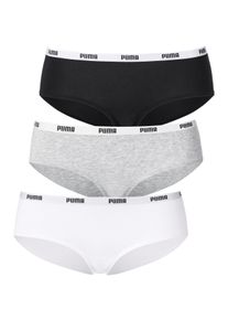 Puma Damen Hipster, Gr. S, schwarz, Obermaterial: 95% Baumwolle, 5% Elasthan, unifarben, bedruckt, Unterhosen, mit Logobund