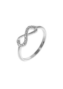 Vivance Damen Fingerring "925/- Sterling Silber Infinity Zirkonia", 054 (17,2), Silber 925 (Sterlingsilber), weiß, Silber 925 (Sterlingsilber),