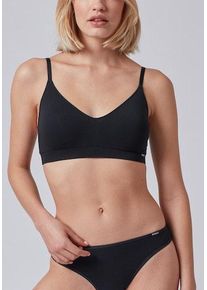 Skiny Damen Soft-BH "Cotton Essentials", Gr. 44, schwarz, Obermaterial: 95% Baumwolle, 5% Elasthan, unifarben, Basic, BHs