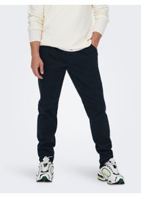 Only & Sons ONLY & SONS Herren Chinohose "ONSCAM LIFE CHINO PK 6775", blau, modisch, Gr. 28, unifarben, Twill, Obermaterial: 98% Baumwolle, 2% Elasthan, Hosen