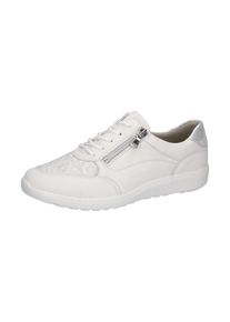 Waldläufer WALDLÄUFER Damen Keilsneaker "K-IRA", Gr. 8, silber, Nappaleder, Textil, Nubukleder, sportlich, Schuhe, Halbschuh, Komfortschuh, komfortable Weite K