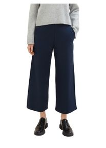 Damen Culotte, blau, casual, Gr. XS, Tom Tailor Denim, unifarben, Web, Obermaterial: 96% Polyester, 4% Elasthan, Hosen, mit Eingrifftaschen