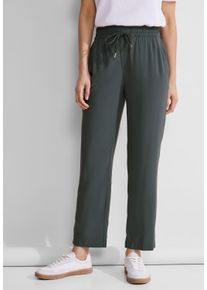 Street One Damen Jogginghose, grün, casual, Gr. 38, unifarben, Web, Obermaterial: 100% Viskose, Hosen, in Unifarbe