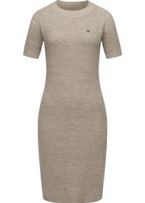 Ragwear Damen Strickkleid "Kolya", beige, modisch, Gr. XL, Strick, Material: 100% Baumwolle, Kleider, kurzärmliges Damen Midikleid in Strickoptik
