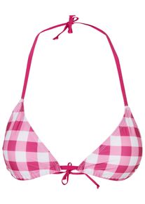 Urban Classics Damen Bügel-Bikini "Urban Classics Damen Ladies Check Bikini", lila, Gr. XS, 88% Polyester, 12% Elasthan, Bikini-Sets