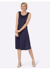 Classic Basics Damen Trägerkleid "Doppelpack Kleider", blau, Gr. 42, gemustert, mehrfarbig, Jersey, Single Jersey, 100% Polyester, Kleider