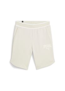 Puma Herren Shorts "SQUAD SHORTS 9'' TR", weiß, sportlich, Gr. S, bedruckt, Sweatware, Obermaterial: 68% Baumwolle, 32% Polyester, Hosen