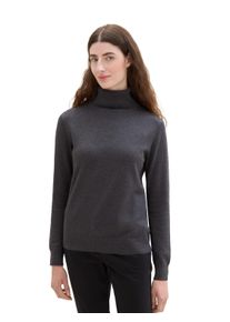 Tom Tailor Damen Rollkragenpullover, schwarz, casual, Gr. XS, unifarben, Obermaterial: 60% Baumwolle, 40% Viskose, Pullover, mit Rollkragen