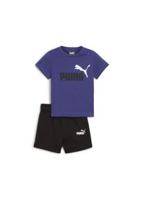 Puma Kinder Trainingsanzug "MINICATS TEE & SHORTS SET", blau, sportlich, Gr. 62, unifarben, Jersey, Obermaterial: 100% Baumwolle, Sportanzüge