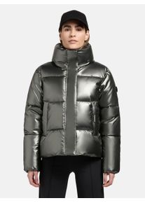 Khujo Damen Steppjacke "Rinja Shiny-YM", grau, modisch, Gr. S, Obermaterial: 50% Polyester 50% Polyurethan, Innenfutter: 100% Nylon, Wattierung: 100%