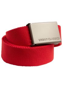 Urban Classics Damen Hüftgürtel "Urban Classics Unisex Canvas Belt", rot, 100% Polyester, Gürtel