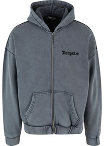 DROPSIZE Herren Sweatjacke "Dropsize Herren Dropsize Super Heavy Blank Zip Cardigan", grau, Gr. XS, unifarben, 70% Baumwolle, 30% Polyester,