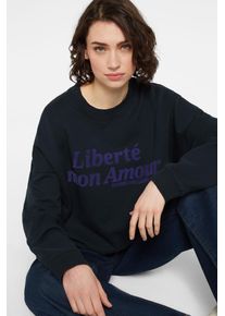 Damen Sweater, blau, casual, Gr. XS, SENSES.THE LABEL, bedruckt, Material: 95% Baumwolle, 5% Elasthan, Sweatshirts, mit Baumwolle