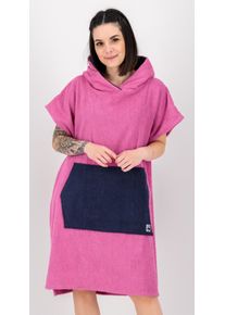 DEPROC Active Damen Poncho "Badeponcho PARLEE BEACH", rosa, sportlich, Gr. L, 100% Baumwolle Walkfrottier, Jacken, Badeponcho mit großer