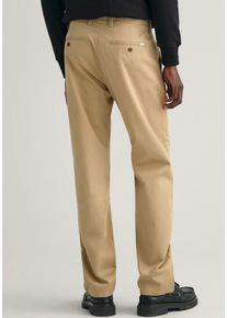 Gant Herren Chinohose "REGULAR TWILL CHINOS", grün, klassisch, Gr. 32, unifarben, Twill, Obermaterial: 98% Baumwolle, 2% Elasthan, Hosen, Regumit