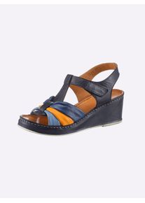 Gemini Damen Sandale, Gr. 42, blau, Glattleder, feminin, Schuhe
