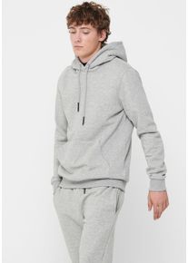 Only & Sons ONLY & SONS Herren Kapuzensweatshirt "CERES LIFE HOODIE SWEAT", grau, modisch, Gr. L, meliert, Obermaterial: 65% Baumwolle, 35% Polyester, Sweatshirts