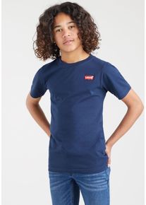 LEVI'S KIDS Jungen T-Shirt "LVB BATWING CHEST HIT", blau, casual, Gr. 4, bedruckt, Single Jersey, Obermaterial: 60% Baumwolle, 40% Polyester, Shirts,