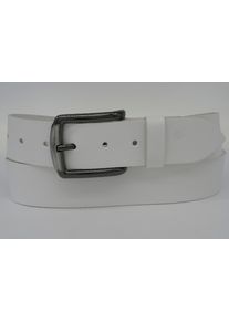 AnnaMatoni Damen Ledergürtel, weiß, casual, Gr. 100, unifarben, Rindsleder, Gürtel