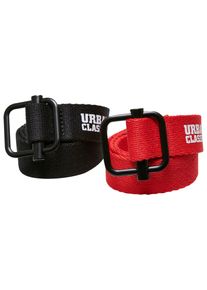Urban Classics Damen Hüftgürtel "Urban Classics Unisex Industrial Canvas Belt Kids 2-Pack", schwarz, 100% Polyester, Gürtel