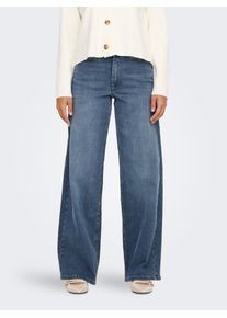 Only Damen High-waist-Jeans "ONLMADISON BLUSH HW WIDE DNM TAI853 NOOS", blau, modisch, Gr. XS, unifarben, Denim/Jeans, Obermaterial: 92% Baumwolle,