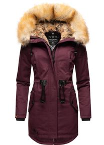 Navahoo Damen Wintermantel "Bombii", rot, modisch, Gr. XS, Oberstoff: 100% Baumwolle, Futter: 100% Polyester, Wattierung: 100% Polyester,