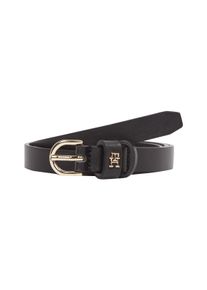 Tommy Hilfiger Damen Ledergürtel "ESSENTIAL EFFORTLESS 1.5", schwarz, casual, Gr. 75, unifarben, Rindsleder, Gürtel, Ovale Einfachdornschließe,