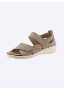 CLASSIC Damen Sandale, Gr. 37, grau, Nubukleder, Schuhe