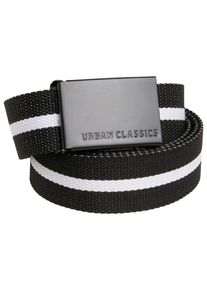 Urban Classics Damen Hüftgürtel "Urban Classics Unisex Canvas Belt", schwarz-weiß, 100% Polyester, Gürtel