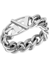 Diesel Damen Fingerring "Schmuck Geschenk Edelstahl Ring BAND, DX1533040", 19, Edelstahl, 10mm, schwarz, Edelstahl, Fingerringe