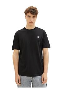 Herren T-Shirt "Crewneck", schwarz, casual, Gr. S, Tom Tailor Denim, unifarben, Single Jersey, Obermaterial: 100% Baumwolle, Shirts, mit kleinem