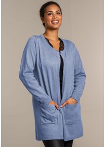 SANDGAARD Damen Cardigan "Helsinki", blau, casual, Gr. 48, meliert, Feinstrick, Obermaterial: 82% Viskose, 15% Nylon, 3% Elasthan, Strickjacken, in