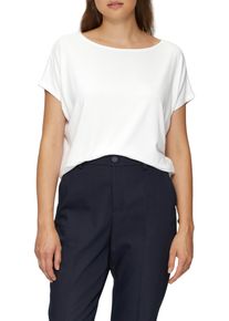 s.Oliver Damen T-Shirt, weiß, casual, Gr. 42, unifarben, Jersey, Obermaterial: 95% Viskose, 5% Elasthan, Shirts, mit Markenlabel