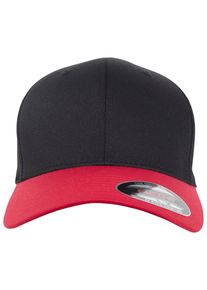 Flexfit Damen Flex Cap "Flexfit Unisex Flexfit Wooly Combed 2-Tone", rot, casual, Gr. L, 63% Polyester, 34% Baumwolle, 3% Elasthan, Caps
