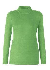 Classic Basics Damen Stehkragenpullover "Pullover", grün, Gr. 44, unifarben, 100% Polyacryl, Pullover