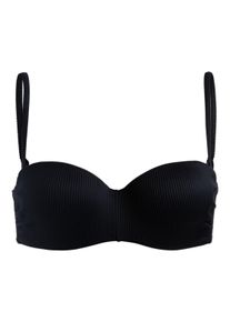 Roxy Damen Bandeau-Bikini-Top "Roxy Love The Beach Vibe", grau, Gr. M, [Hauptstoff] 91% recyceltes Nylon, 9% Elastan, Bikini-Oberteile